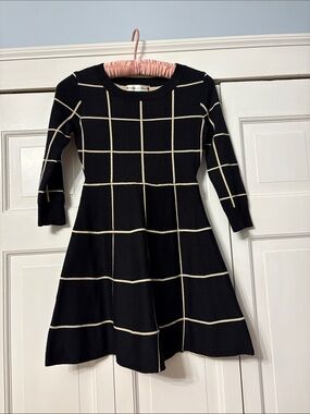 Poppies and Roses black and gold knit dress